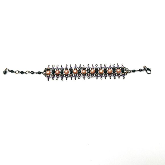 Erickson Beamon-Style 90s Bracelet — Pearl Punk Meets Gothic Romance — EUC - Picture 5 of 7